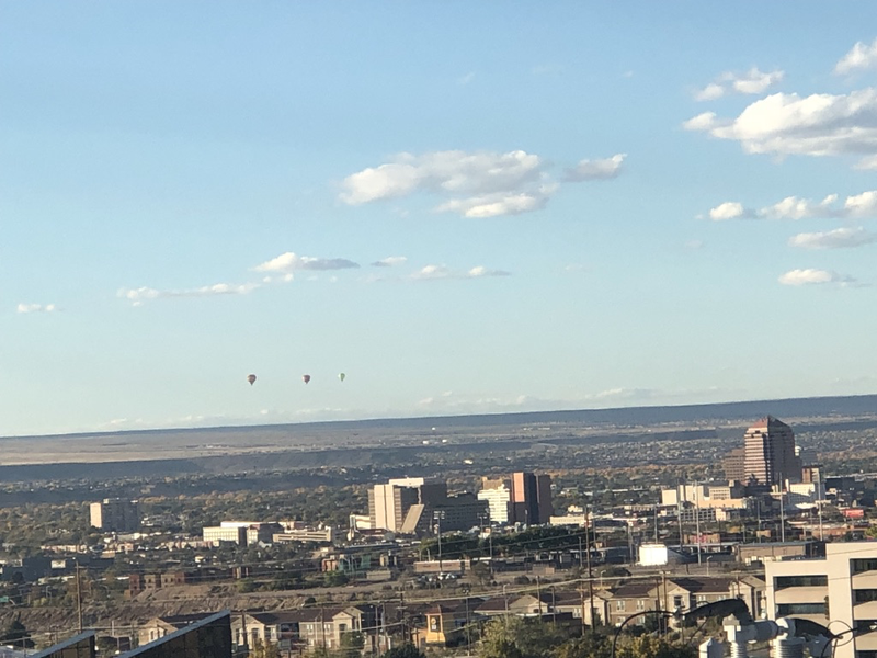 Hot air balloons over Albuquerque.